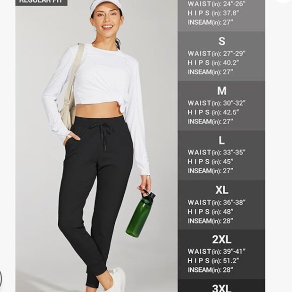 Women's Joggers Pants Lightweight Athletic Sweatpants Running Workout Small NWT - Picture 5 of 9